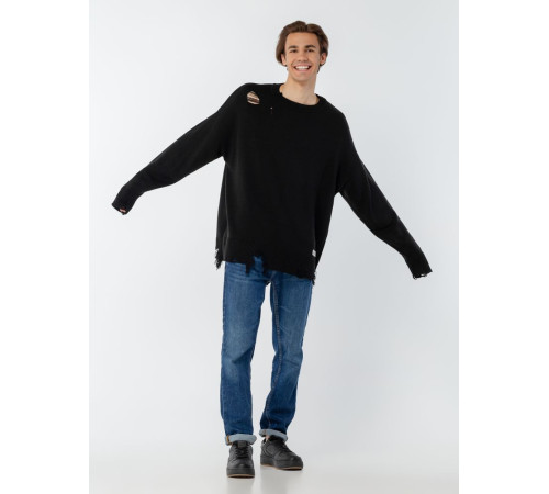 Джемпер оверсайз унисекс Grunge, черный