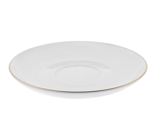 Кофейная пара Select, белая с золотистой отводкой