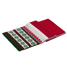 Шарф Happy View, красный с зеленым