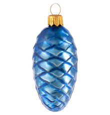 Елочная игрушка «Шишка», синяя