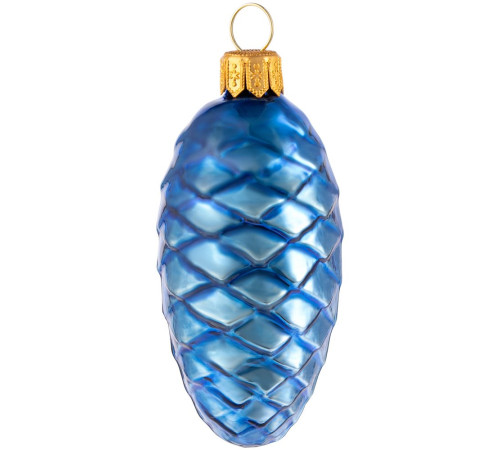 Елочная игрушка «Шишка», синяя