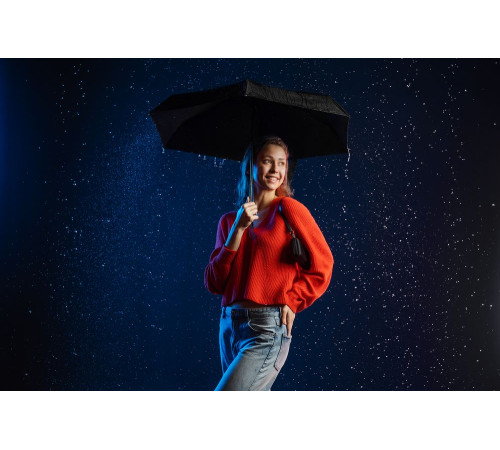 Зонт складной Color Action, в кейсе, черный