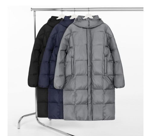 Пуховик унисекс Kapsula, темно-синий