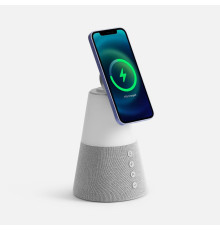 Bluetooth-колонка с беспроводной зарядкой и подсветкой Cone Sonance, серая