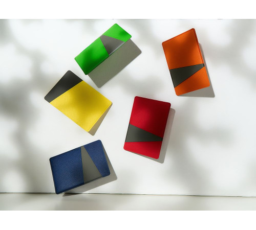 Картхолдер Dual, серо-желтый