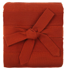 Плед Pleat, коричневый (терракота)