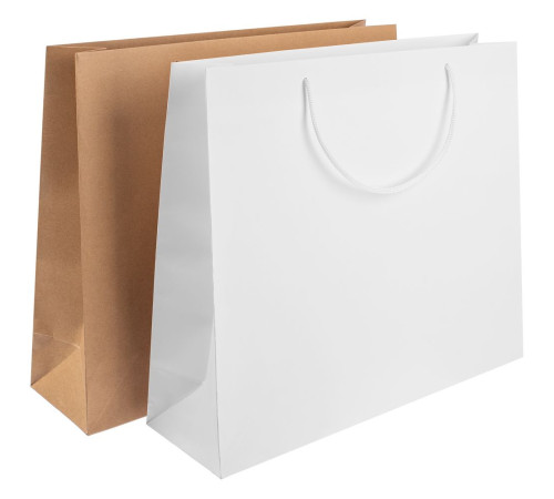 Пакет бумажный Plat L, белый