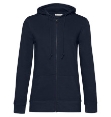 Толстовка на молнии с капюшоном женская BNC Inspire (Organic), темно-синяя