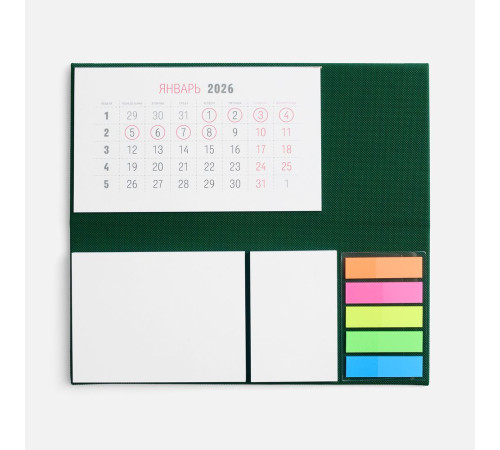 Календарь настольный Grade, зеленый