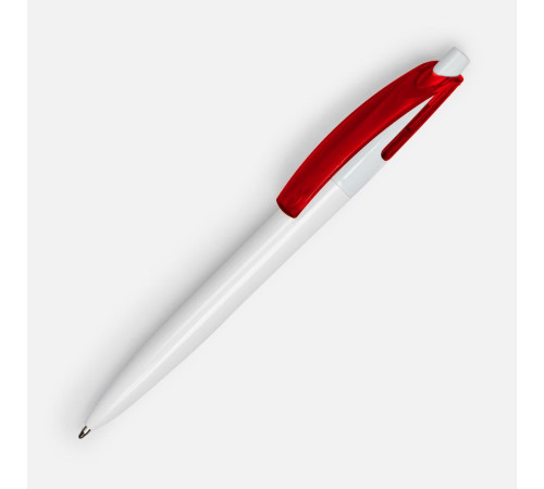 Ручка шариковая Bento, белая с красным