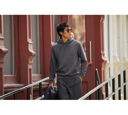 Толстовка Hooded, серый меланж