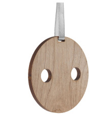 Деревянная подвеска Carving, в форме пуговицы Санты