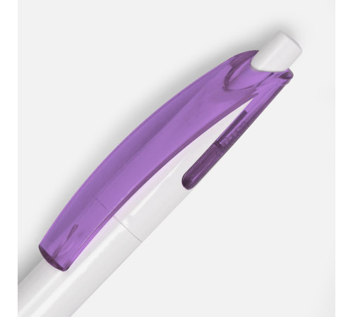 Ручка шариковая Bento, белая с фиолетовым