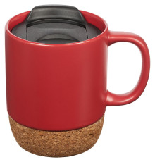 Кружка с пробковой подставкой Corky Walk, красная