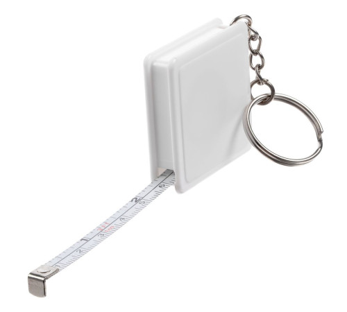 Брелок с рулеткой Square, ver.2, белый