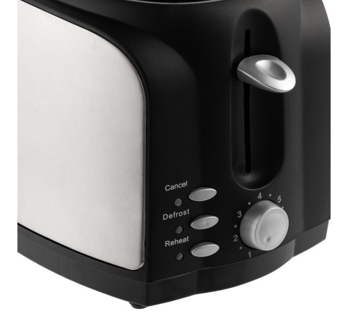 Электрический тостер Postre, серебристо-черный