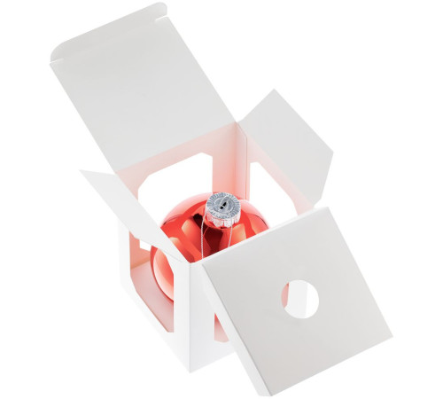 Елочный шар Finery Gloss, 10 см, глянцевый красный