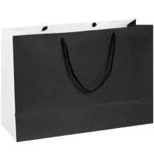 Пакет бумажный Bicolor, белый с черным