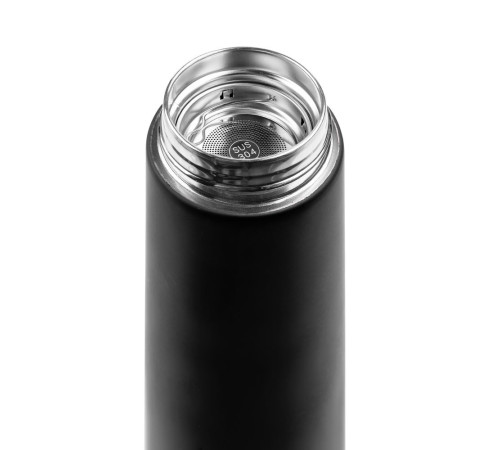 Смарт-бутылка с заменяемой батарейкой Long Therm Soft Touch, черная
