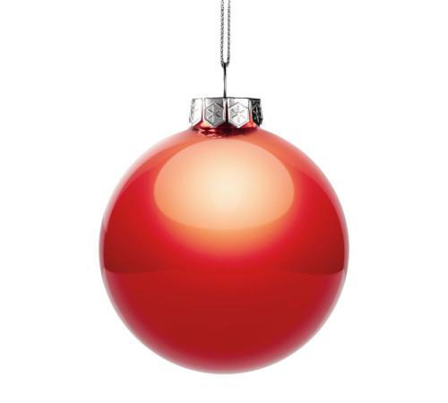 Елочный шар Finery Gloss, 10 см, глянцевый красный