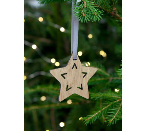 Деревянная подвеска Christmate, звезда