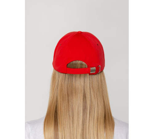 Бейсболка Canopy, красная с белым кантом