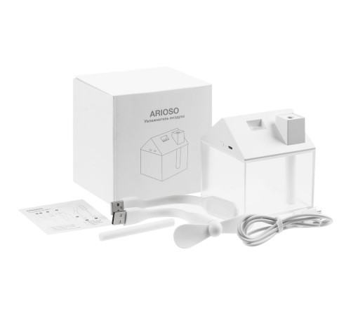 Настольный увлажнитель Arioso с вентилятором и лампой, белый