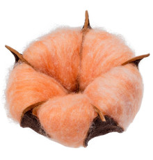 Цветок хлопка Cotton, оранжевый