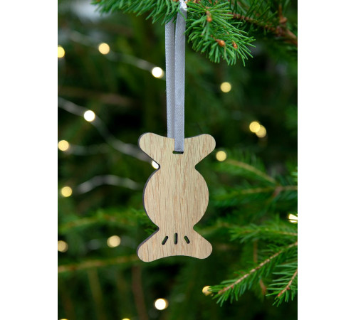 Деревянная подвеска Christmate, конфета