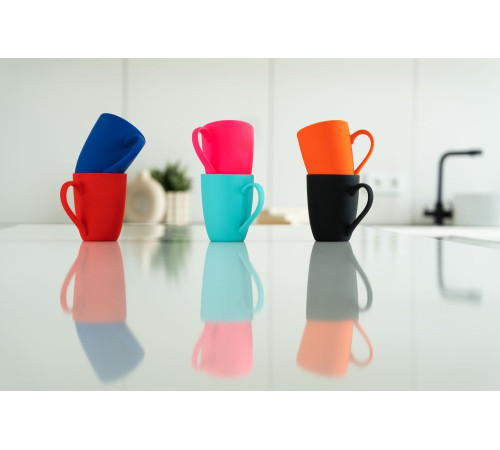 Кружка Good Morning с покрытием софт-тач, ver.2, синяя