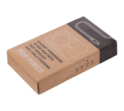 Магнитный беспроводной аккумулятор Top Force, 10 000 мАч, черный