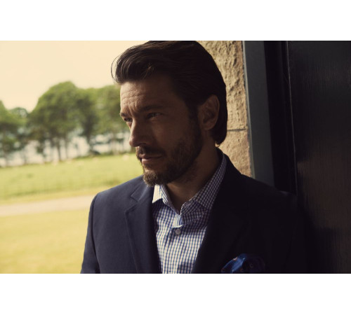 Рубашка мужская в клетку Tribeca, синяя