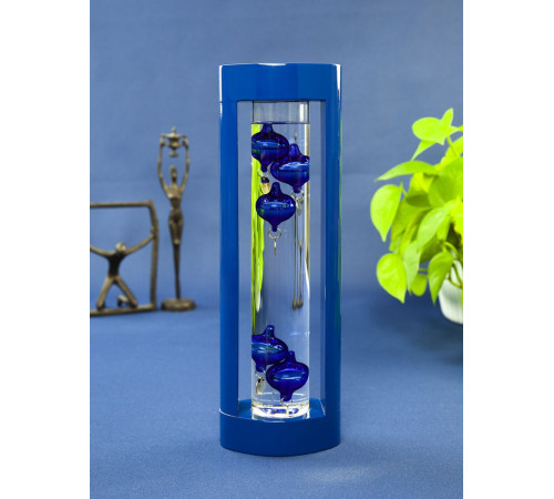 Термометр «Галилео» в деревянном корпусе, синий