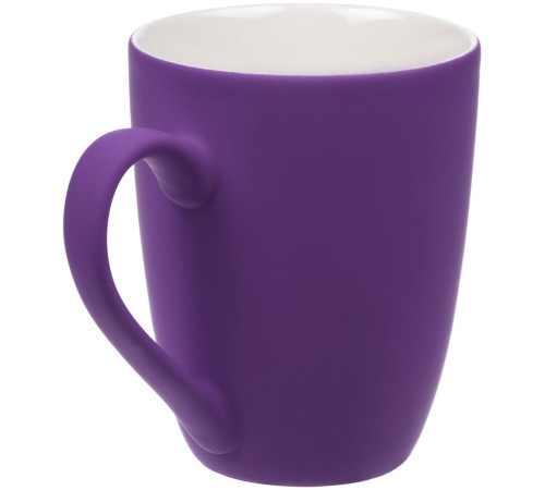 Кружка Good Morning с покрытием софт-тач, ver.2, фиолетовая