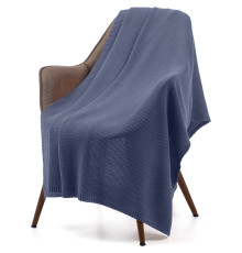 Плед Longview, серо-синий (сланец)