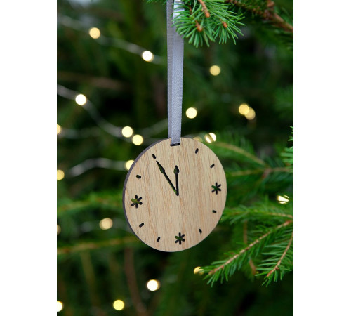 Деревянная подвеска Christmate, часы