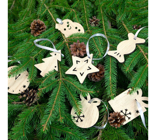 Деревянная подвеска Christmate, часы