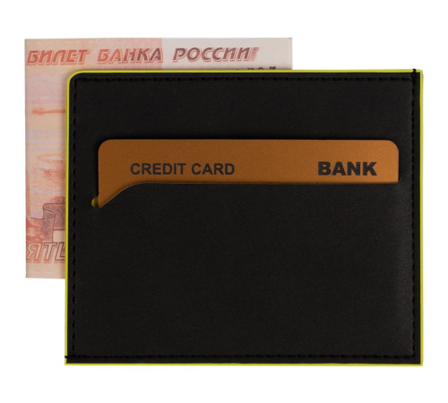 Картхолдер Multimo, черный с желтым