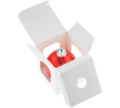 Елочный шар Finery Matt, 8 см, матовый красный