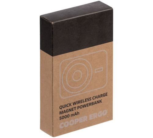 Магнитный беспроводной аккумулятор Cooper Ergo 5000 мАч, темно-серый