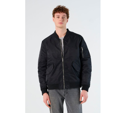 Куртка бомбер унисекс Rebel, темно-синяя