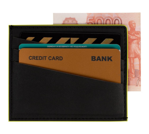 Картхолдер Multimo, черный с желтым