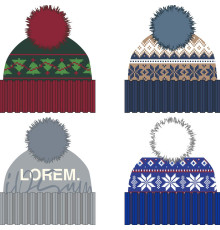 Шапка Joyful на заказ, полушерсть