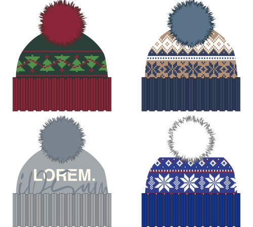 Шапка Joyful на заказ, полушерсть