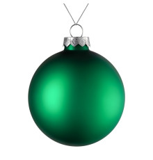 Елочный шар Finery Matt, 10 см, матовый зеленый
