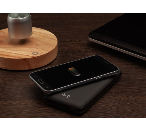 Аккумулятор Quick Charge Wireless 10000 мАч, черный