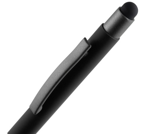 Ручка шариковая Atento Soft Touch Stylus со стилусом, черная
