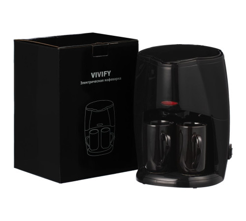 Электрическая кофеварка Vivify, черная