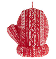 Свеча Kniteam, варежка, красная