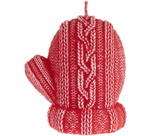 Свеча Kniteam, варежка, красная